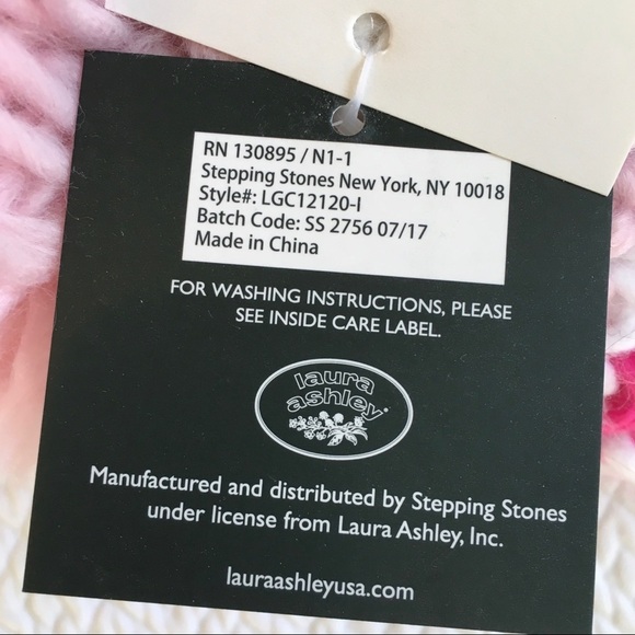 NWT Laura Ashley Baby Knit Pom Pom Hat 0-12m Pink Stripe - Picture 5 of 6